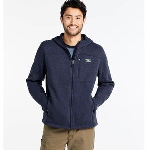 ⭐️ L.L. Bean Bean's Sweater Fleece, Hooded Full-Zip Jacket Size Small